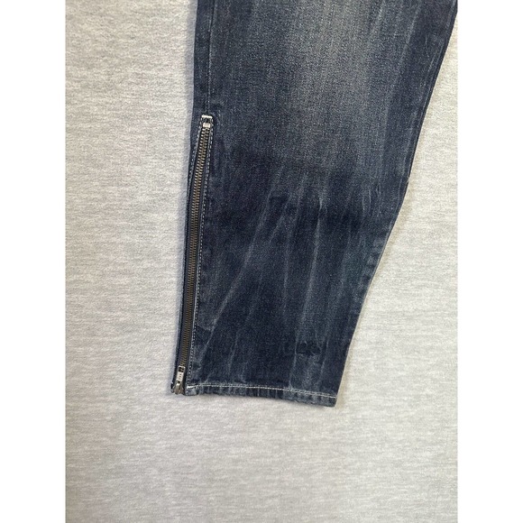 Lane Bryant 18 Womens Jeans Slim Fit Tapered Zipper Ankle Dark Blue Denim Wash - Picture 3 of 14